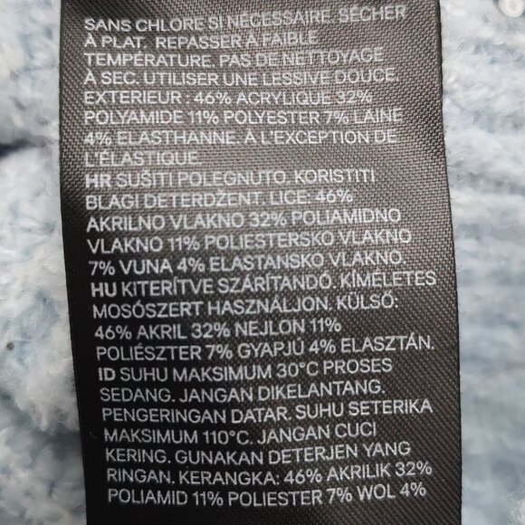 Divided H & M Ladies Size Medium Button Front Crop Light Blue Sweater - Picture 6 of 12